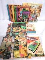 18 Vintage Books & Magazines - Golden Book Encyclopedia, Better Homes & Garden, Popular Mechanics+