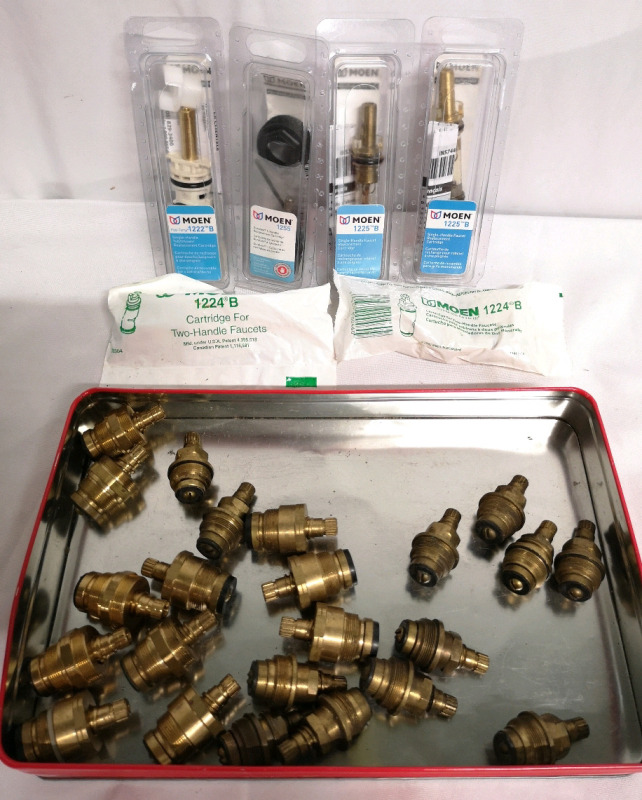 New Moen Plumbing Accessories - Faucet & Tub Handle Cartridges & Clicker Cartridges