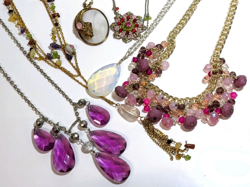 6 Assorted Necklaces in Gold & Silver Tones | Up to 24" Long