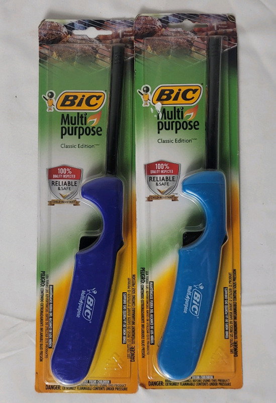 New -Two (2) BIC Multi-Purpose BBQ Lighters