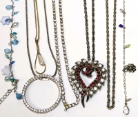 5 Assorted Necklaces Up to 24" Long & 2 Bracelets Up to 10" Long