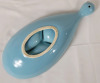 Cronin Blue Tulip Pottery Teardrop Divided Serving Dish Bowl . Measures 12.5"&times;5.5" . No chips or cracks - 4