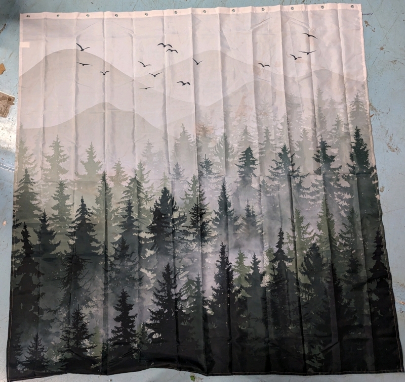 New 70" by 70" Forest Scene Back Drop.