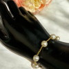 18K Yellow Gold Fresh Water Pearl Bracelet stamped 750 Mark for Francesco Piotto 7 - In with 8 Pearls at 8mm - 3