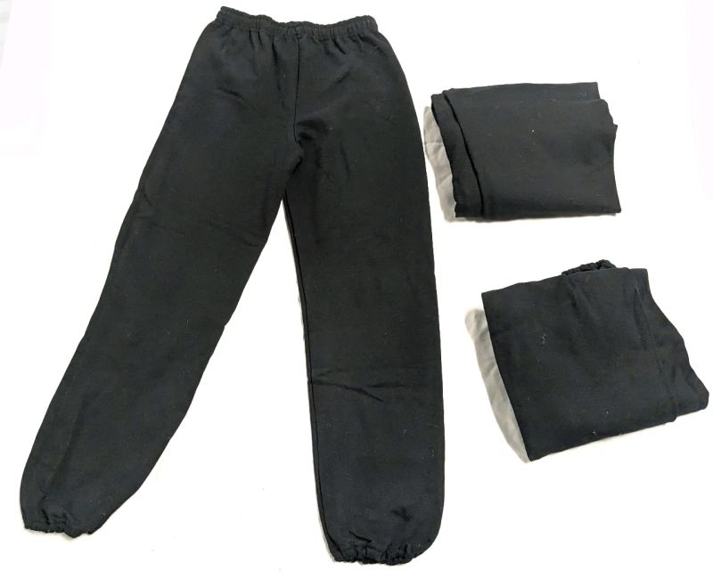 3 New Men's Size Small | Heavy Duty Gildan Classic Drawstring Joggers | Streamlined Pocketless Design