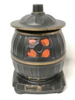 Vintage McCoy Pot Belly Stove Cookie Jar - 10" Tall