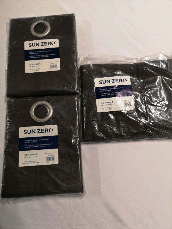 3 New Sun Zero Curtains 40 by 84"