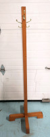 Wooden Hall Tree Coat Rack 58.5" Tall