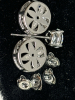 New Sterling Silver Diamonelle 4pc Pierced Earrings Blue / Clear stones and Diamonelle Jackets in Logo Box Pouch Great Gift Giving - 6