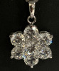 New 925 Sterling Silver CZ Stamped Snowflake Flower Pendant 925 PAJ Italy 18 Inch Box Chain Stamped by Diamonelle Box - 5