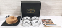 New Smoking Cocktail Kit by Uiong, Including Four Tins of Different Wood Chips, Wooden Smoke Infuser, Small Spoon, Small Cleaning Brush, Instruction Manual And String Tie Bag