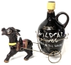 The BEST Vintage Terracotta Donkey-Cart w a "Wildcat Ridge" Liquor Jug, Brass Fittings & 4 Shot Mugs | Made in Japan | 10.5" Long w Mugs, 8.75" Tall - 5