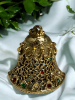 Vintage Enameled Gift Box Earrings Tancer Bell Brooch with Clapper Flying Reindeer Lc Brooch - 3