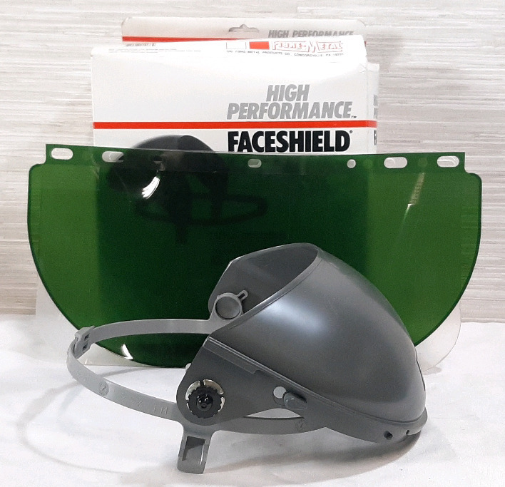 Fibre-Metal 7" Faceshield Crown and 2 Faceshield Windows, Green and Clear