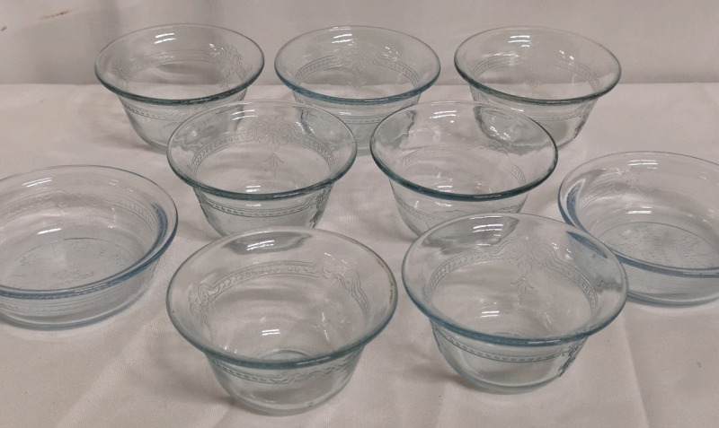 9 Fire King Sapphire Blue Custard Dishes