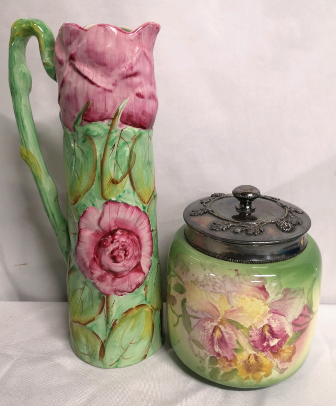 FRANZ Anton BISCUIT JAR Germany & Rose Pitcher England