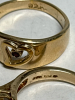 Two Baltic Amber Oval Stone Stick Lapel Pins Two Rings with Stamps - 5