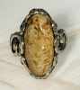 New Carolyn Pollack Sterling Elongated Oval Picture Jasper Ring Size 6 - 2