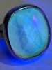 Chalcedony Cushion Cut Large Statement Sterling Ring Size 8 - 2