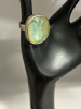 Chalcedony Cushion Cut Large Statement Sterling Ring Size 8 - 4