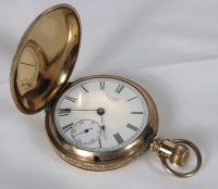 Vintage 1889 American Walthan Watch Co. Gold Plated Pocket Watch . Not over wound , Not working . Will Need service before use