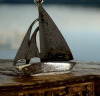 Sterling Sailboat Stamped Pendant on 925 Sterling 18 Inch Chain - 4