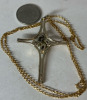 New Sterling Silver Vermiel Large Cross with Green Stones Simone Smith SIS - 6
