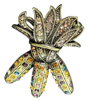 New Heidi Daus Maize Indian Corn A Maiz-ing brooch