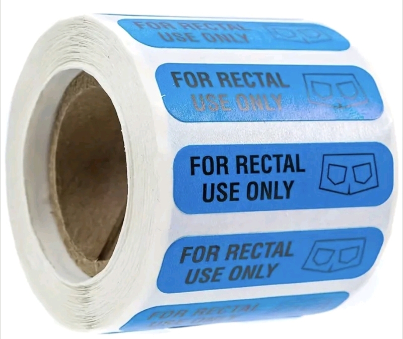 499 New "For Rectal Use Only" Stickers: Great for Pranking! | Each Sticker 1.8" Long