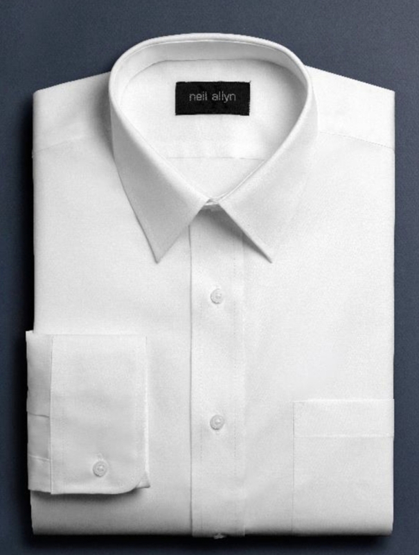 New Men's Size Medium | Fabian Couture Neil Allyn Dress Shirt | 2070B White