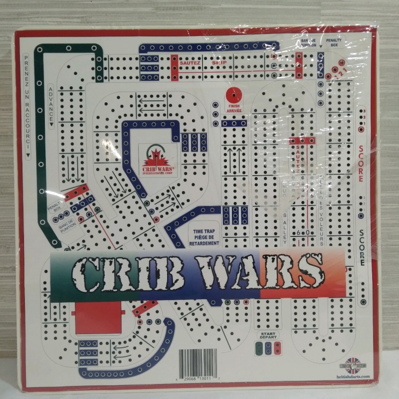 New BritishDarts Cribbage Board Game Crib Wars 12"