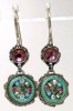 Gorgeous Beaded Shepherd Hook Earrings & 4 Cute Resin Brooches: Shoes, Fairy, Santa & Bear | Largest Brooch 2.25" Long - 2