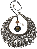Stunning Intricately Beaded Bib Collar Necklace, Faux Pearl Stud Earrings & Pendant Necklace | Longest