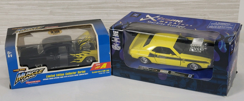 Diecast Hotrod Cars . 1955 Chevy & 1970 Dodge Challenger T/A . 1:32 Scale