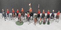 Mounted RCMP & Soldiers Lead Figures , 17pcs