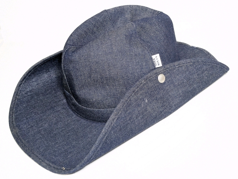 Size 1 | Miss Sixty Italy 100% Cotton Denim Cowboy Hat | 73" x 6.25" Hole