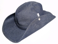 Size 1 | Miss Sixty Italy 100% Cotton Denim Cowboy Hat | 73" x 6.25" Hole