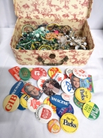 Large Jewelry Crafting Lot + Buttons in Case