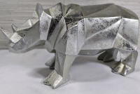 Home Decor Foil Wrapped Rhinoceros Sculpture