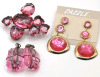 Pretty in Pink Jewelry - Earrings & Brooch