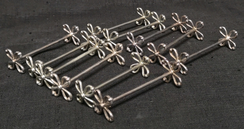 11 Silver Plate Berndorf Knife Rests 4" Long