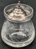 BIRKS Sterling Silver Top Etched Glass Jam Jelly Jar | 2" Diameter x 3.25" Tall - 3