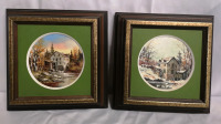 Framed Oil Paintings Water Mills Signed by Heinz L. Koller 11.5" by 11.5"