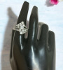 Signed RSC 925 Sterling Silver Cubic Zirconia Dazzling Ring Size 8 - 3