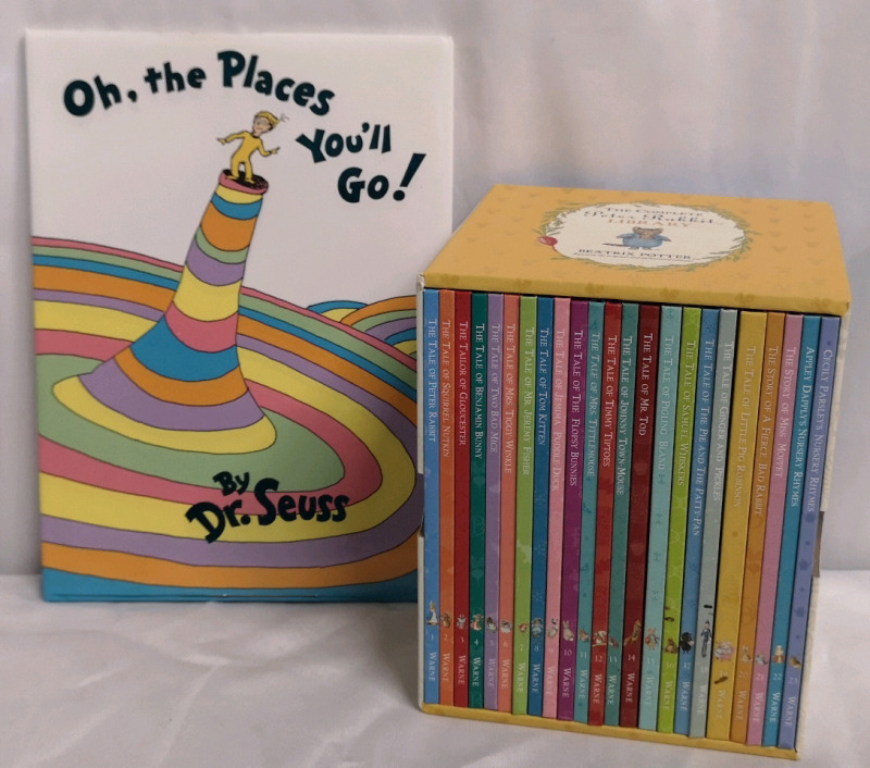 The Complete Peter Rabbit Library by Beatrix Potter - Hardcovers + Dr Seuss Book