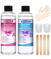 2 Pcs New | A+B 8.5 Ml Bottles Of Htaier Epoxy Resin Hardner Kit | Ration 1:1 ( A+B )