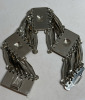 Sterling Taxco Mexico Repousse Segmented Panel Bracelet 7.5 Inches Over 1 In Wide Stamped - 4