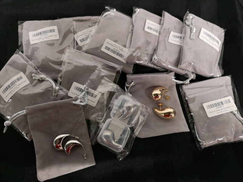 11 New 925 Post Earrings - Teardrop Shape