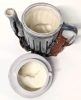 Adorable Signed Cats & Trash Can Teapot | 6.75" Tall - 7