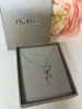 Diamonds 925 Sterling Silver Ribbon Pendant with Chain Stamped - 2